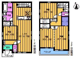 Floor plan. (F Building), Price 33,900,000 yen, 4LDK, Land area 100 sq m , Building area 99.78 sq m