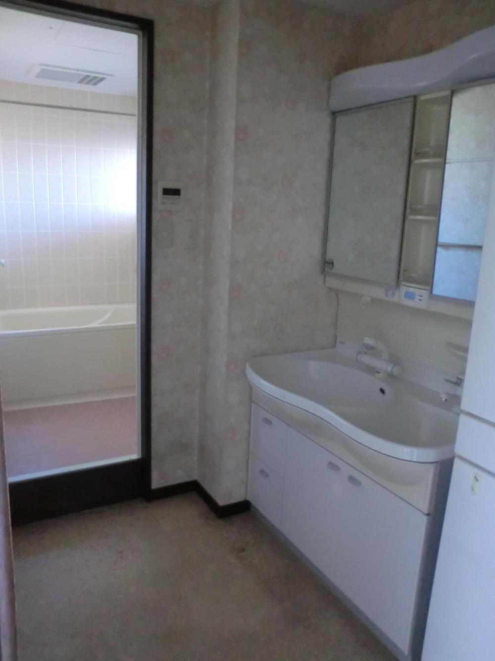 Wash basin, toilet. Washing place two places