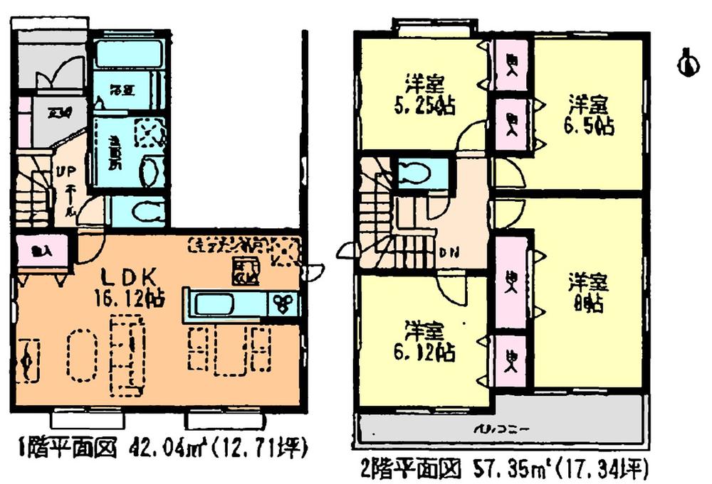 Floor plan. (1 Building), Price 33,300,000 yen, 4LDK, Land area 112.56 sq m , Building area 99.33 sq m