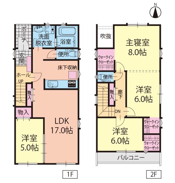 Floor plan. (A Building), Price 27,900,000 yen, 4LDK, Land area 99.79 sq m , Building area 133 sq m