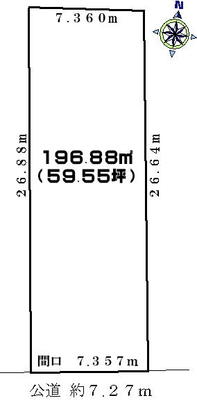 Compartment figure. Land price 25 million yen, Land area 196.88 sq m