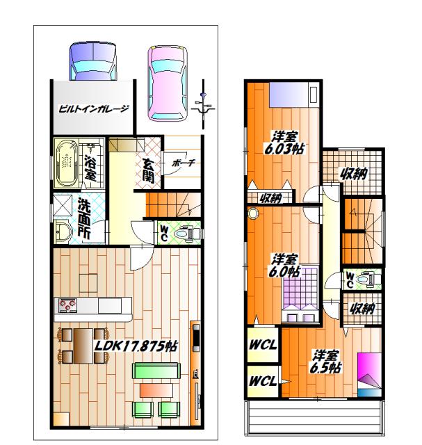 Floor plan. 27,900,000 yen, 3LDK, Land area 102.58 sq m , Building area 98.55 sq m 4 Building