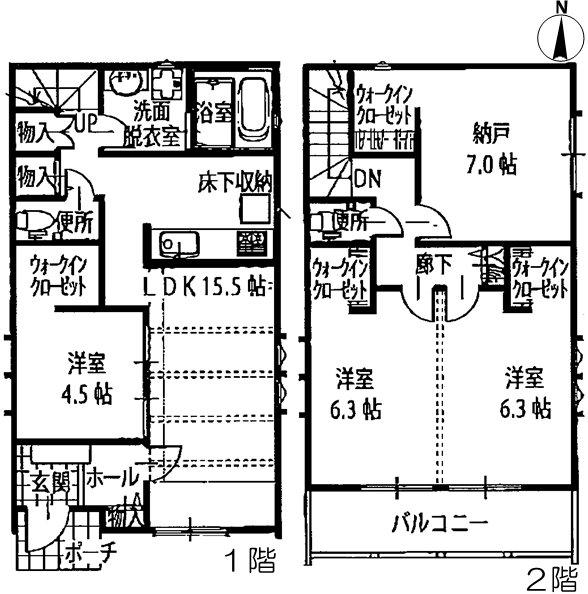 Floor plan. (D), Price 33,900,000 yen, 3LDK+S, Land area 100 sq m , Building area 98.54 sq m