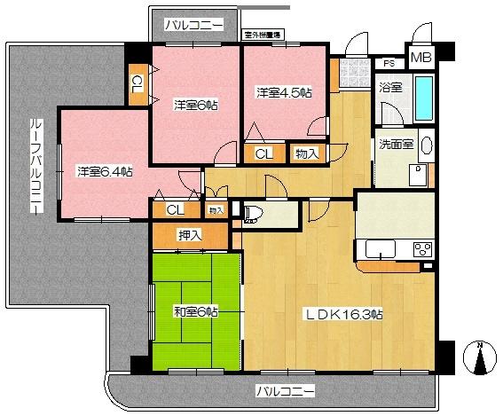 Floor plan. 4LDK, Price 24,900,000 yen, Occupied area 88.42 sq m floor plan