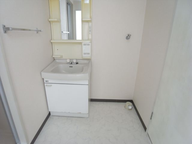 Washroom. Wide basin dressing room