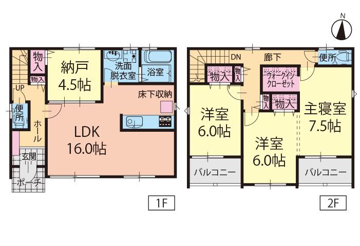 Floor plan. (B Building), Price 29,900,000 yen, 3LDK+S, Land area 128.03 sq m , Building area 99.78 sq m