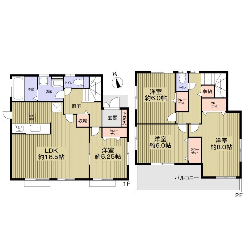 Floor plan. 36,800,000 yen, 4LDK, Land area 142.51 sq m , Building area 101.87 sq m