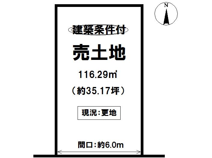 Compartment figure. Land price 14.6 million yen, Land area 116.29 sq m