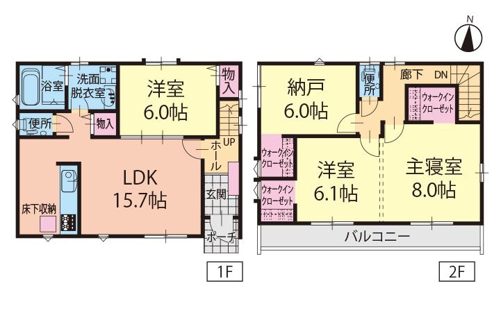 Floor plan. (A Building), Price 30,900,000 yen, 3LDK+S, Land area 128.04 sq m , Building area 99.68 sq m