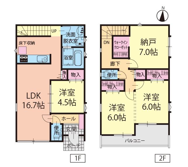 Floor plan. (J Building), Price 23,900,000 yen, 3LDK+S, Land area 100 sq m , Building area 98.54 sq m