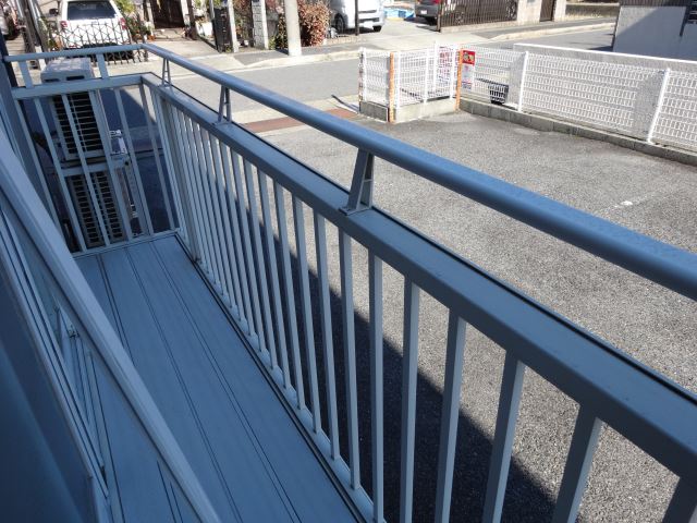 Balcony. bicycle parking space