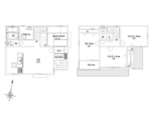 Other building plan example. Building plan example (No. 2 place) building price 17.4 million yen, Building area 91.10 sq m