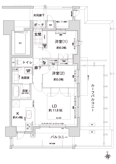 Floor: 2LDK, occupied area: 62.38 sq m, Price: 26.3 million yen