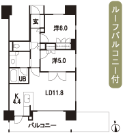 Floor: 2LDK, occupied area: 62.38 sq m, Price: 26.3 million yen