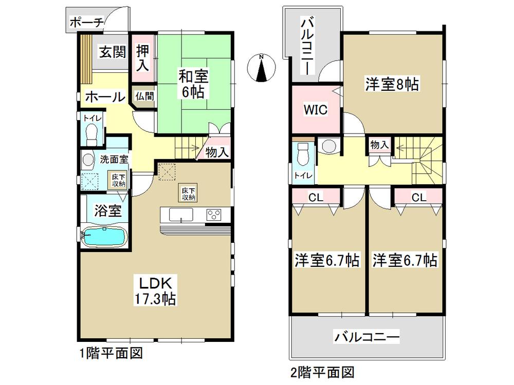 Floor plan. (A Building), Price 36.5 million yen, 4LDK, Land area 165.36 sq m , Building area 110.96 sq m