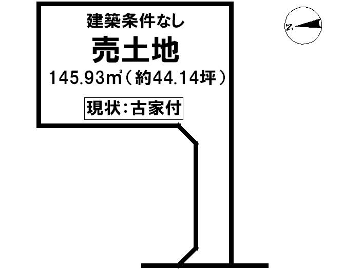 Compartment figure. Land price 12.5 million yen, Land area 145.93 sq m