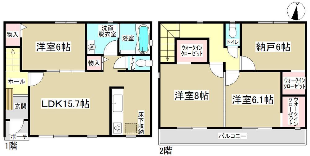 Floor plan. B Building popular south-facing property! Amount of storage is abundant walk-in closet in 2 kaizen room. 