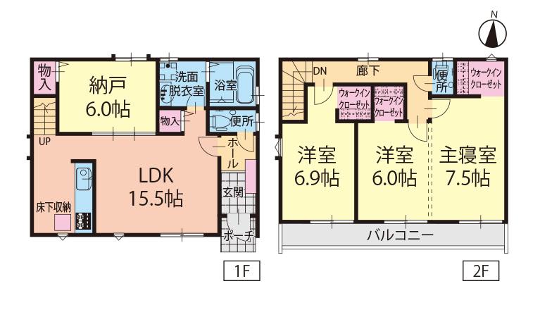 Floor plan. (A Building), Price 31,900,000 yen, 3LDK+S, Land area 123.63 sq m , Building area 99.68 sq m