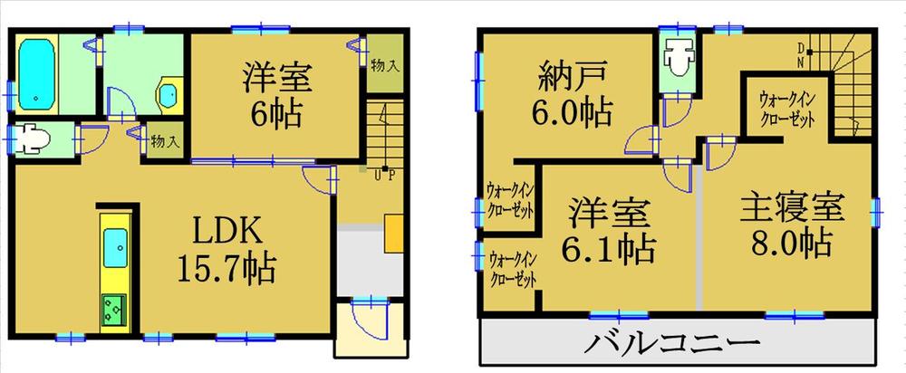 Floor plan. (A Building), Price 30,900,000 yen, 4LDK, Land area 128.04 sq m , Building area 99.68 sq m