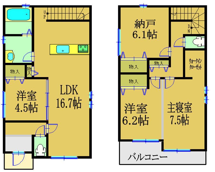 Floor plan. (F Building), Price 33,900,000 yen, 4LDK, Land area 100 sq m , Building area 99.78 sq m