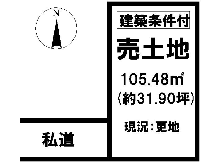 Compartment figure. Land price 18,340,000 yen, Land area 105.48 sq m