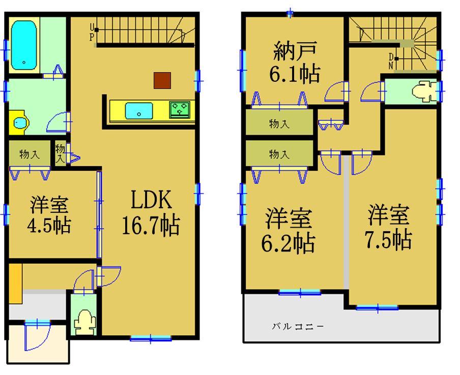 Floor plan. (I Building), Price 24,900,000 yen, 4LDK, Land area 100 sq m , Building area 99.78 sq m