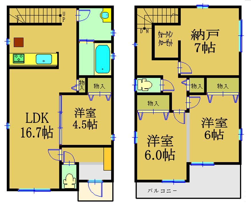 Floor plan. (J Building), Price 23,900,000 yen, 4LDK, Land area 100 sq m , Building area 98.54 sq m