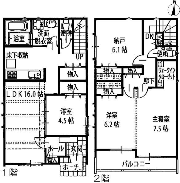 Floor plan. (D Building), Price 32,900,000 yen, 3LDK+S, Land area 105 sq m , Building area 99.78 sq m