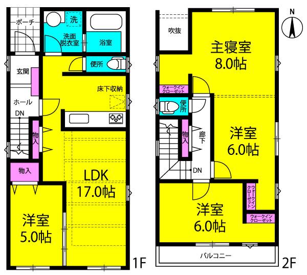 Floor plan. 27,900,000 yen, 4LDK, Land area 133 sq m , Building area 99.79 sq m