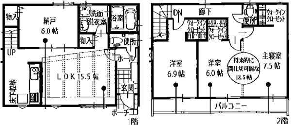 Floor plan. 31,900,000 yen, 3LDK+S, Land area 123.63 sq m , Building area 99.68 sq m