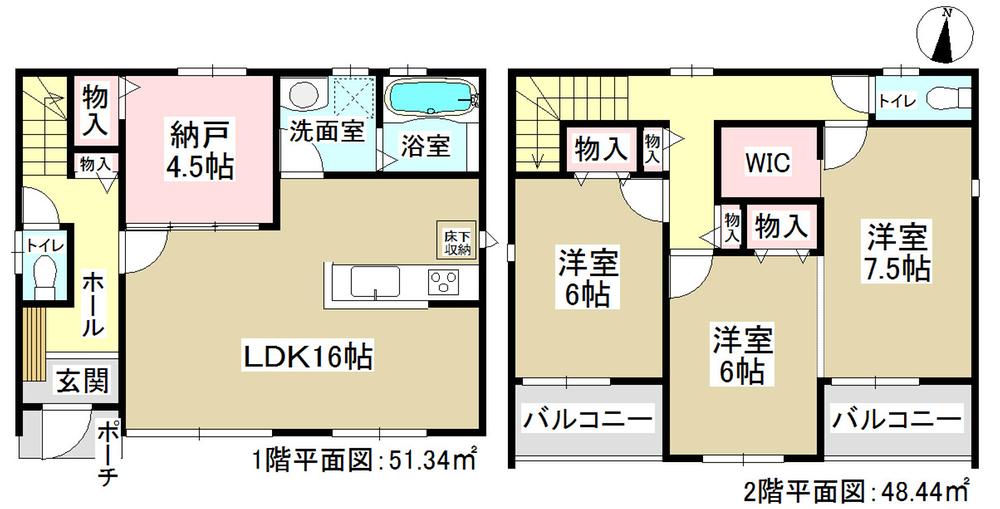 Floor plan. (B Building), Price 29,900,000 yen, 3LDK+S, Land area 128.03 sq m , Building area 99.78 sq m