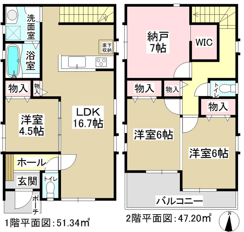 Floor plan. (D Building), Price 33,900,000 yen, 3LDK+S, Land area 100 sq m , Building area 98.54 sq m