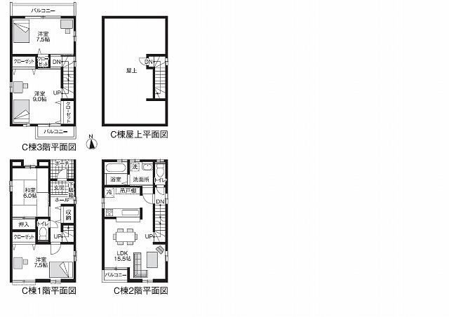 Floor plan. Price 33,550,000 yen, 4LDK, Land area 73.16 sq m , Building area 111.31 sq m