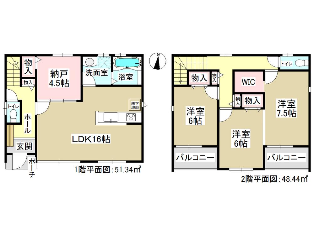 Floor plan. (B Building), Price 29,900,000 yen, 3LDK+S, Land area 128.03 sq m , Building area 99.78 sq m