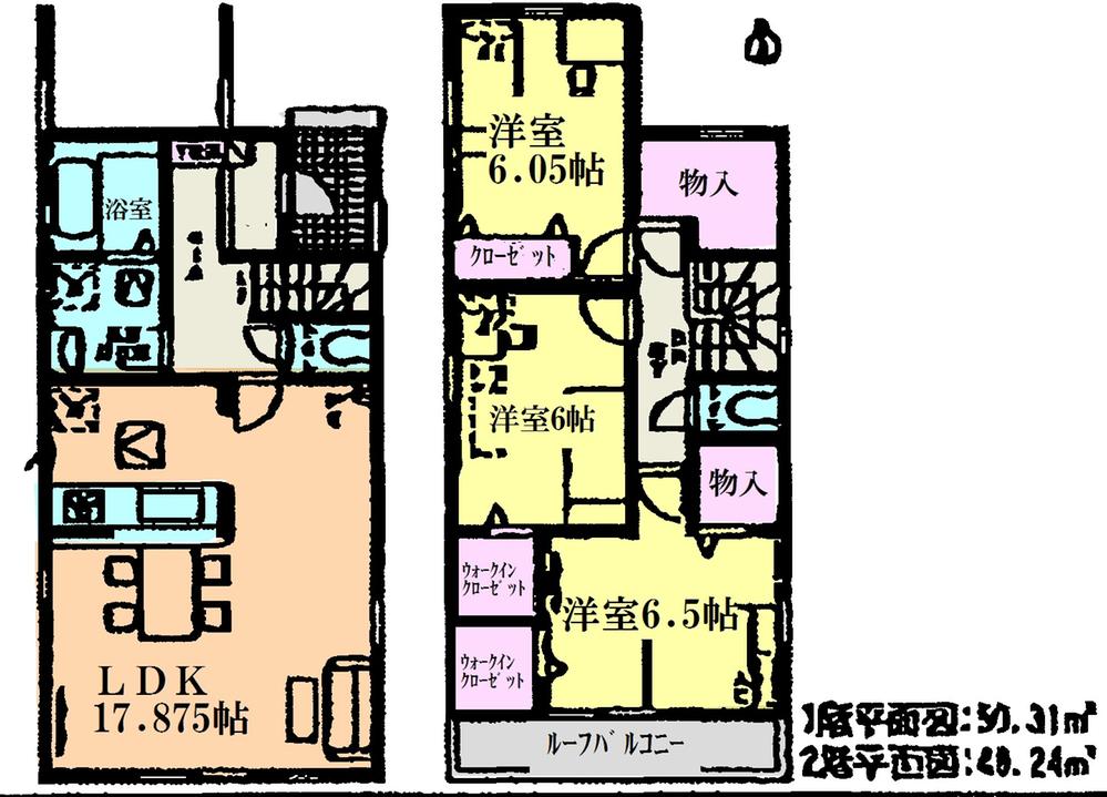 Floor plan. (4 Building), Price 27,900,000 yen, 3LDK, Land area 102.58 sq m , Building area 98.55 sq m
