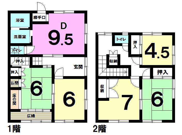 Floor plan. 54 million yen, 5DK, Land area 327.74 sq m , Building area 104.33 sq m