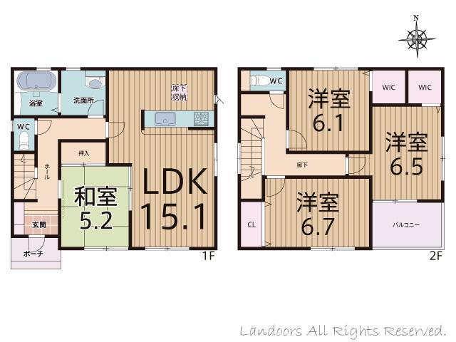 Floor plan. 27,900,000 yen, 4LDK, Land area 127.61 sq m , Building area 99.8 sq m floor plan