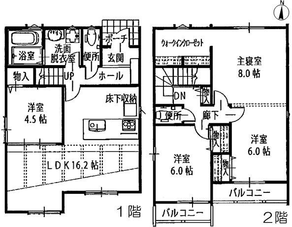 Floor plan. (C Building), Price 34,900,000 yen, 4LDK, Land area 126.24 sq m , Building area 98.96 sq m