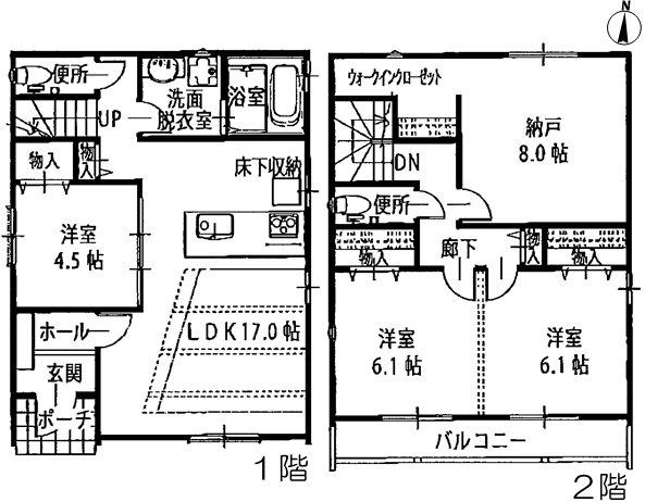 Floor plan. (D Building), Price 34,900,000 yen, 3LDK+S, Land area 126.1 sq m , Building area 99.78 sq m