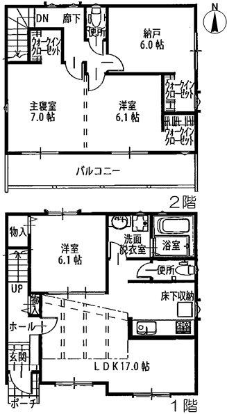 Floor plan. (A Building), Price 33,900,000 yen, 3LDK+S, Land area 147.94 sq m , Building area 99.58 sq m