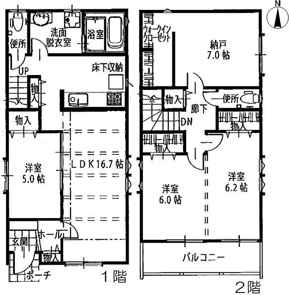 Floor plan. (B Building), Price 33,900,000 yen, 3LDK+S, Land area 100 sq m , Building area 99.58 sq m