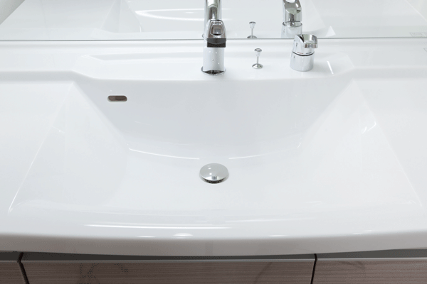 Bathing-wash room.  [Hotel-like vanity] Stylish, Caring is a bowl-integrated basin counter also easy to artificial marble (same specifications)