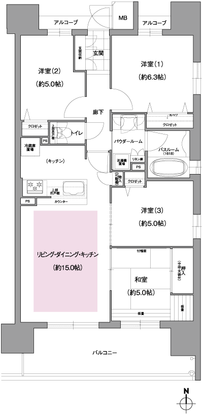 Floor: 4LDK, occupied area: 77.56 sq m, Price: 32,924,400 yen ・ 35,770,000 yen