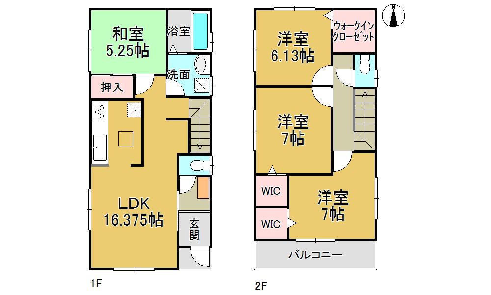 Floor plan. (1 Building), Price 29,800,000 yen, 4LDK, Land area 102.83 sq m , Building area 98.97 sq m