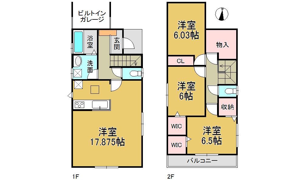 Floor plan. (4 Building), Price 27,900,000 yen, 3LDK, Land area 102.58 sq m , Building area 98.55 sq m