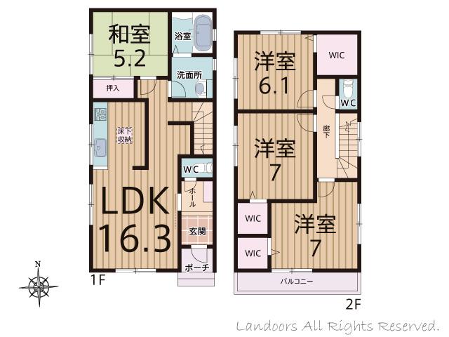 Floor plan. 29,800,000 yen, 4LDK, Land area 102.83 sq m , Building area 98.97 sq m floor plan