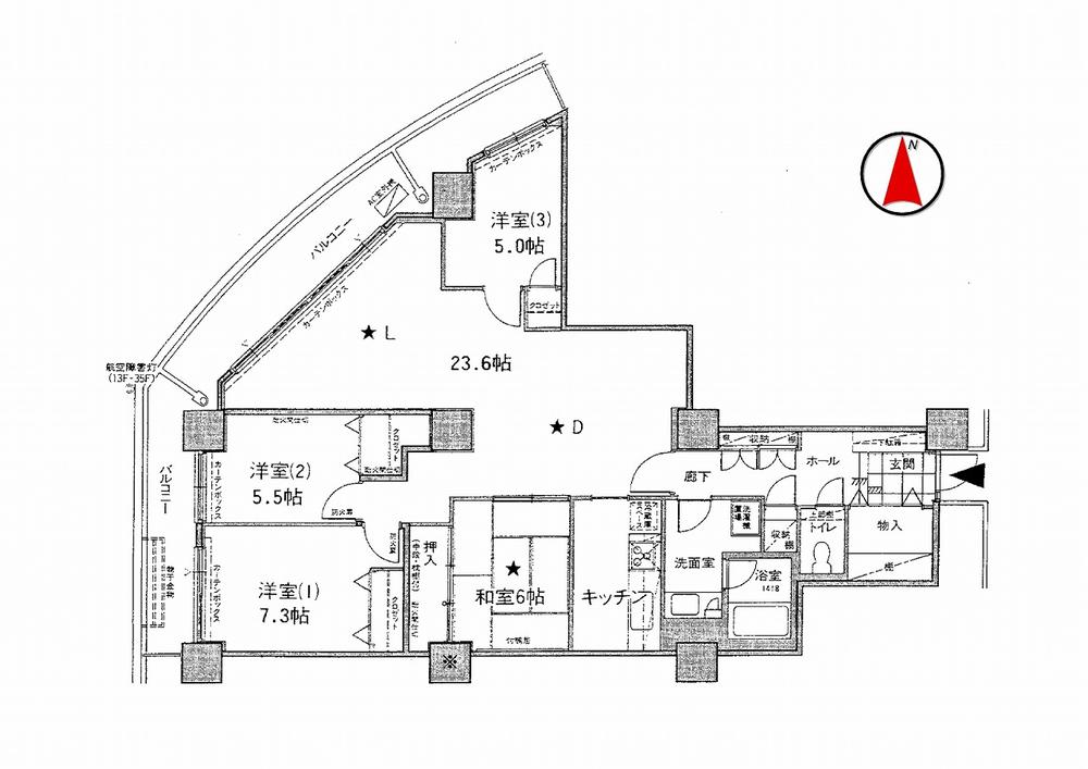 Floor plan. 4LDK, Price 27 million yen, Footprint 116.13 sq m , Balcony area 24.94 sq m
