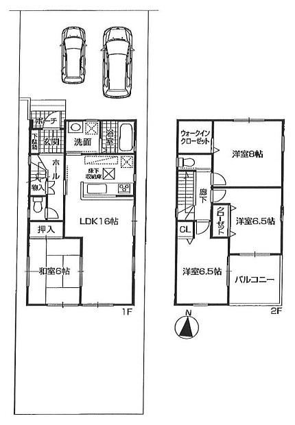 Floor plan. 33,800,000 yen, 4LDK, Land area 143.82 sq m , Building area 98.82 sq m