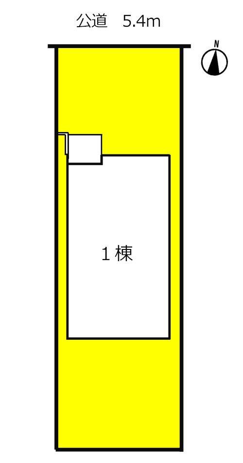 Compartment figure. All is one building. Nantei with shaping land! Site spacious about 43 square meters