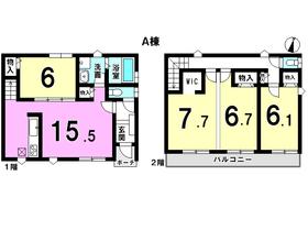 Floor plan. (Kusunoki of the house 6 A Building), Price 32,900,000 yen, 4LDK, Land area 136.8 sq m , Building area 99.37 sq m